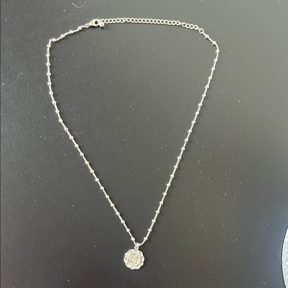 Uncommon James Silver Flower Pendant Beaded Necklace